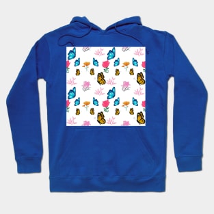 Butterflies and blooming flowers Hoodie